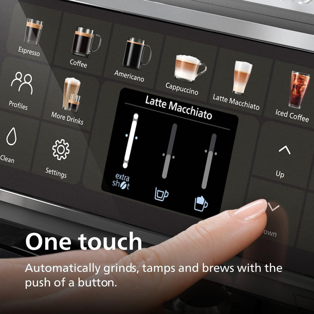 Philips 5500 Series Fully Automatic Espresso Machine with LatteGo – Black Chrome